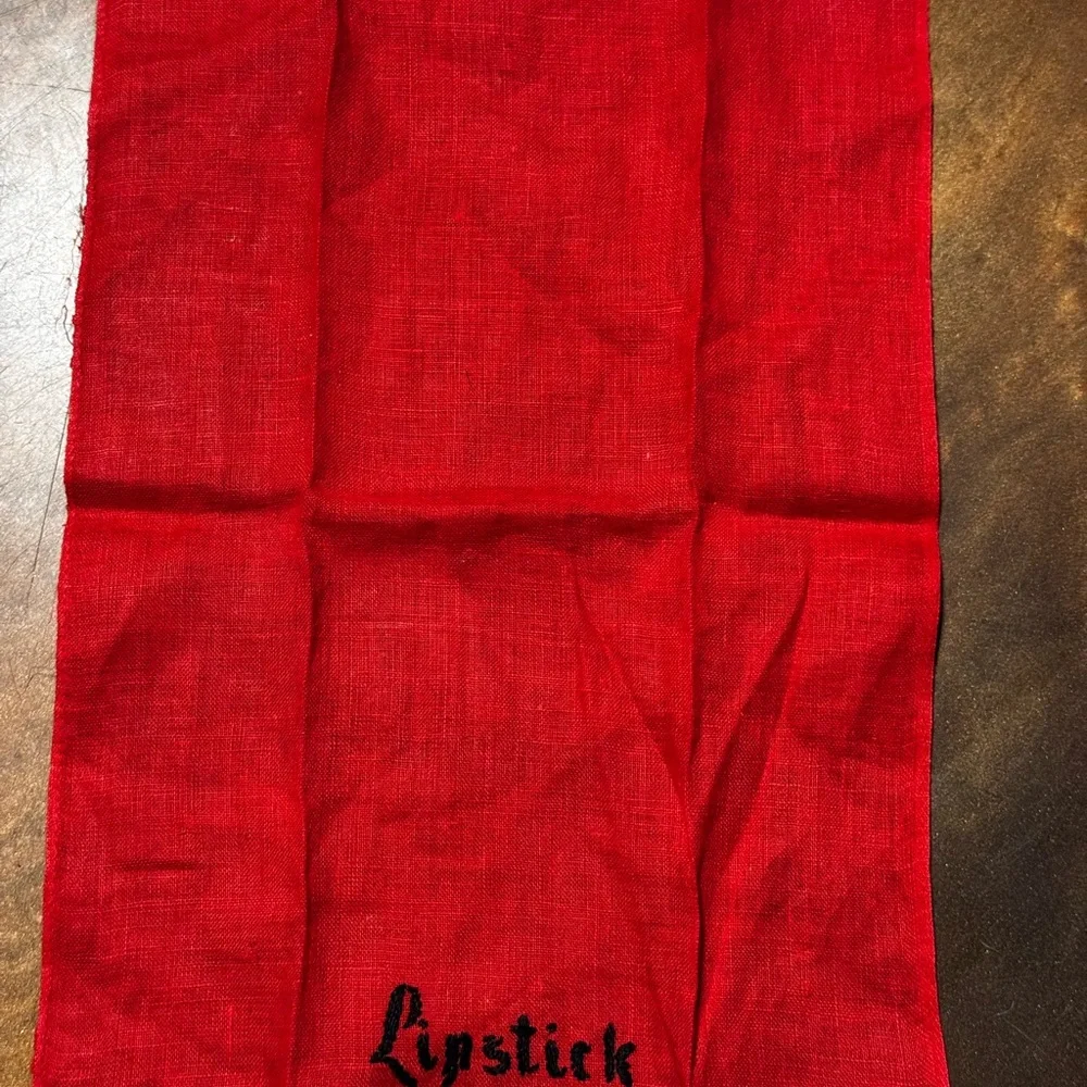 Lipstick Boutique Red Embroidered‎ Scarf